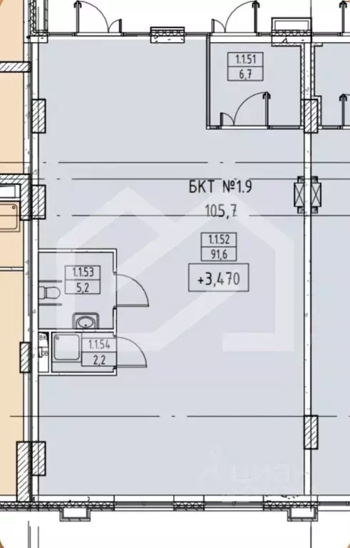 Помещение свободного назначения в Москва Сидней Сити жилой комплекс, ... - Фото 1