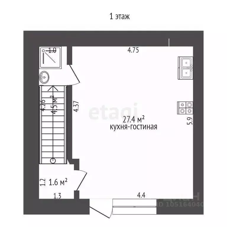 Таунхаус в Крым, Феодосия ш. Керченское (70 м) - Фото 2
