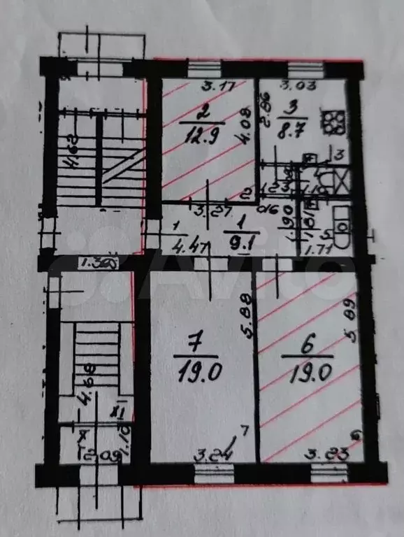 3-к. квартира, 72,8 м, 1/5 эт. - Фото 0