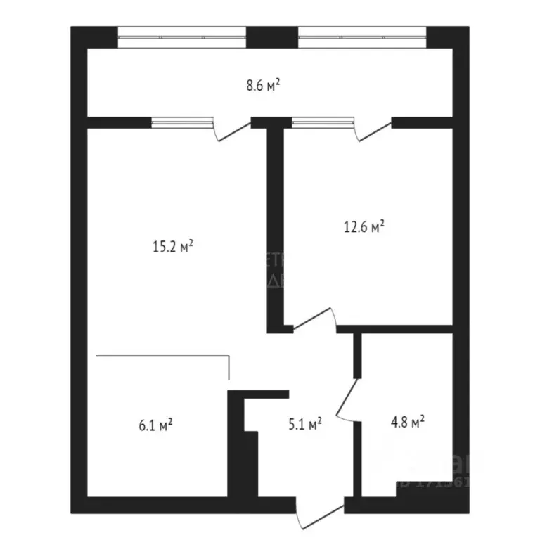 1-к кв. Тюменская область, Тюмень ул. Евгения Войнова, 7 (52.4 м) - Фото 2