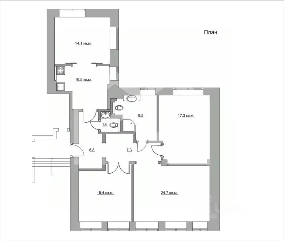 Помещение свободного назначения в Москва Тверская ул., 6С3 (106 м) - Фото 2