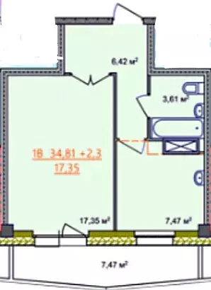 Продаётся 1-к квартира, 37 м - Фото 1