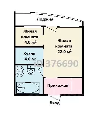 1-к кв. Московская область, Одинцовский городской округ, ... - Фото 1