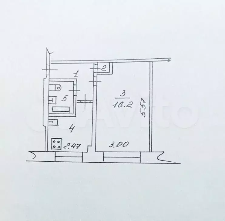 1-к. квартира, 30,5 м, 4/5 эт. - Фото 0