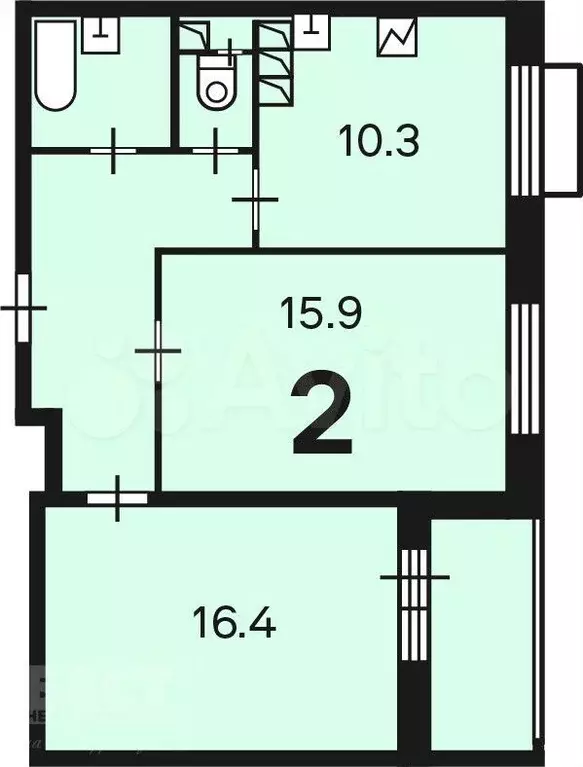 Аукцион: 2-к. квартира, 56,7 м, 13/18 эт. - Фото 0