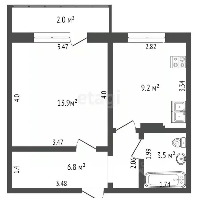 1-к кв. Мордовия, Саранск Солнечная ул., 17 (33.4 м) - Фото 1