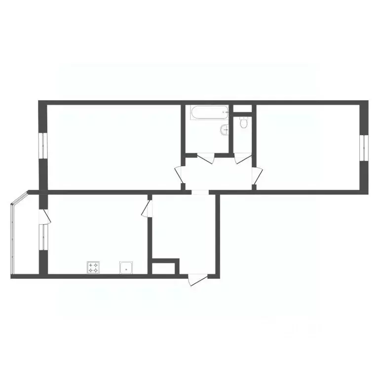 2-к кв. Тюменская область, Тюмень Кремлевская ул., 110к3 (66.4 м) - Фото 1