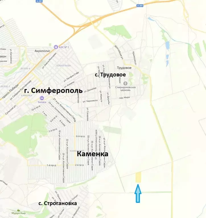 Участок в Крым, Симферопольский район, с. Трудовое ул. Мира, 45 (412.0 ... - Фото 1
