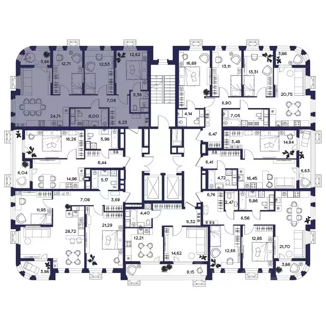 3-к кв. Пензенская область, Пенза Засурье мкр, Лес жилой комплекс ... - Фото 2