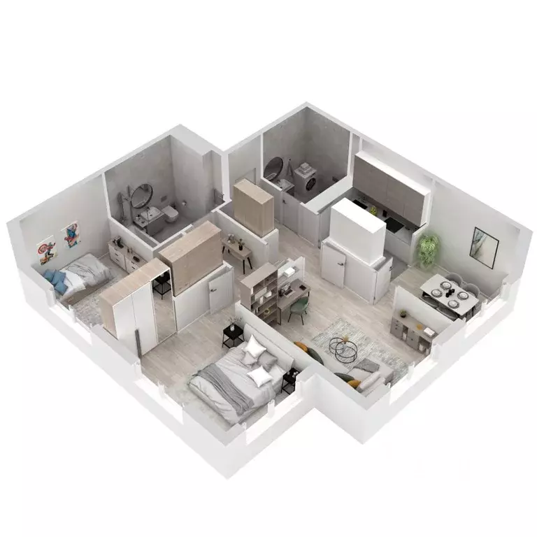 3-к кв. Приморский край, Владивосток ул. Расула Гамзатова, 7к1 (67.7 ... - Фото 2