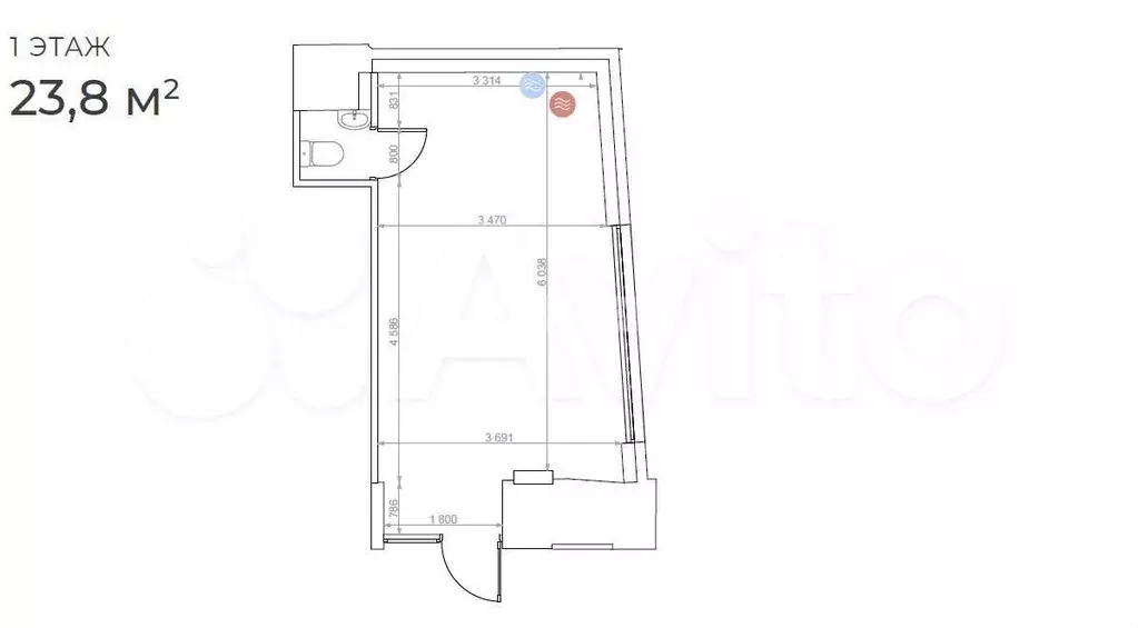 Продам помещение свободного назначения, 23.8 м - Фото 0