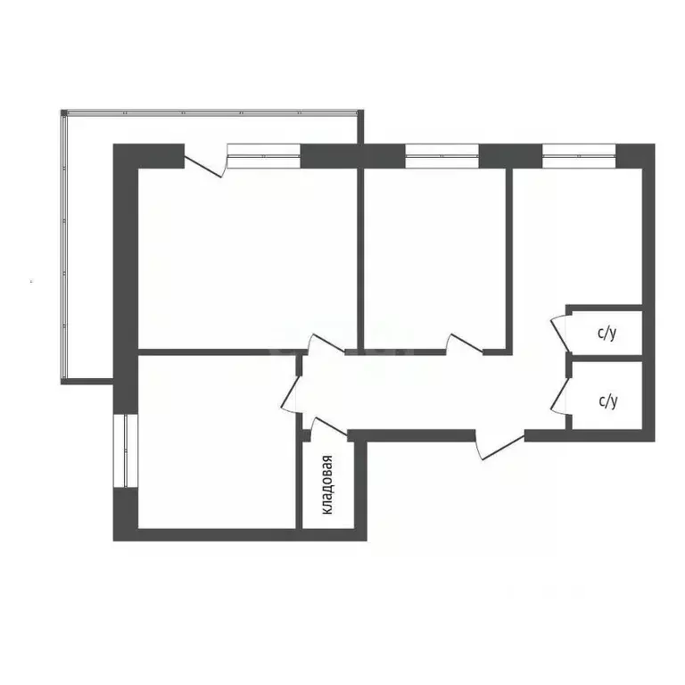 3-к кв. Красноярский край, Красноярск ул. Ады Лебедевой, 64 (76.7 м) - Фото 1