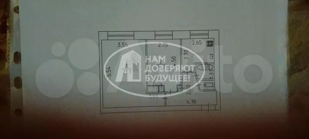 2-к. квартира, 49 м, 1/5 эт. - Фото 0