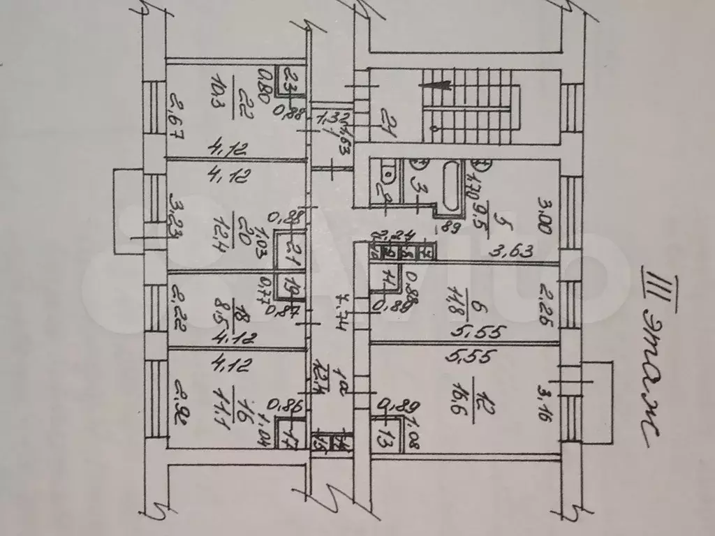 6-к. квартира, 104 м, 3/4 эт. - Фото 0