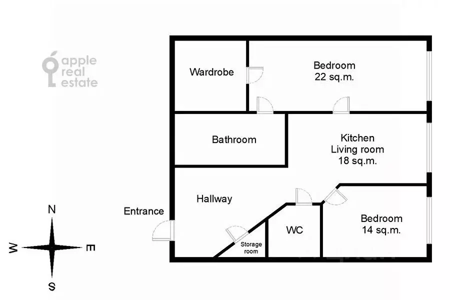 3-к кв. Москва Мытная ул., 7с1 (80.0 м) - Фото 1