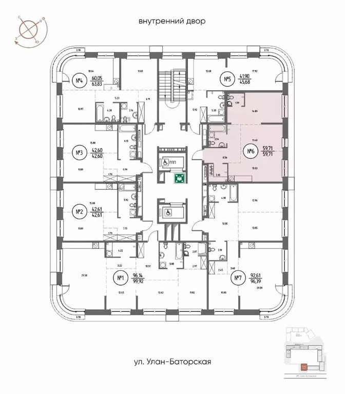2-к кв. Иркутская область, Иркутск Макс жилой комплекс (59.71 м) - Фото 2