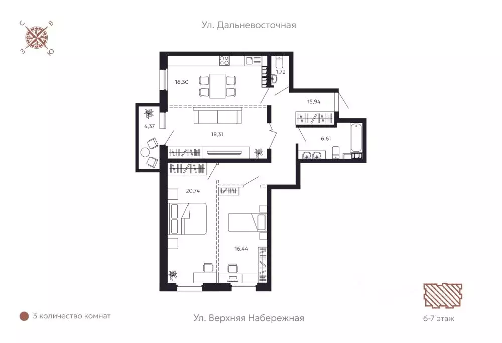 3-к кв. Иркутская область, Иркутск Октябрьский округ, Дом на ... - Фото 1