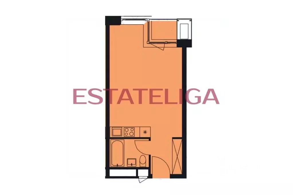 Студия Москва Ходынский бул., 20А (33.0 м) - Фото 2