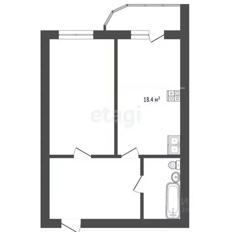 1-к кв. Ярославская область, Ярославль Республиканская ул., 51к3 (56.7 ... - Фото 2