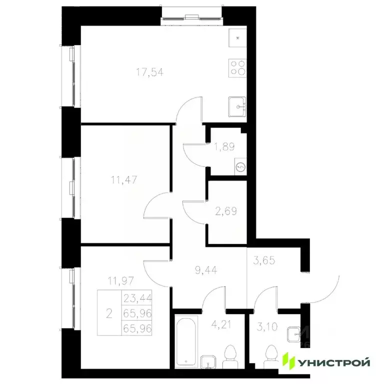 2-к кв. Татарстан, Казань Адмиралтейская Слобода мкр, Статум жилой ... - Фото 1