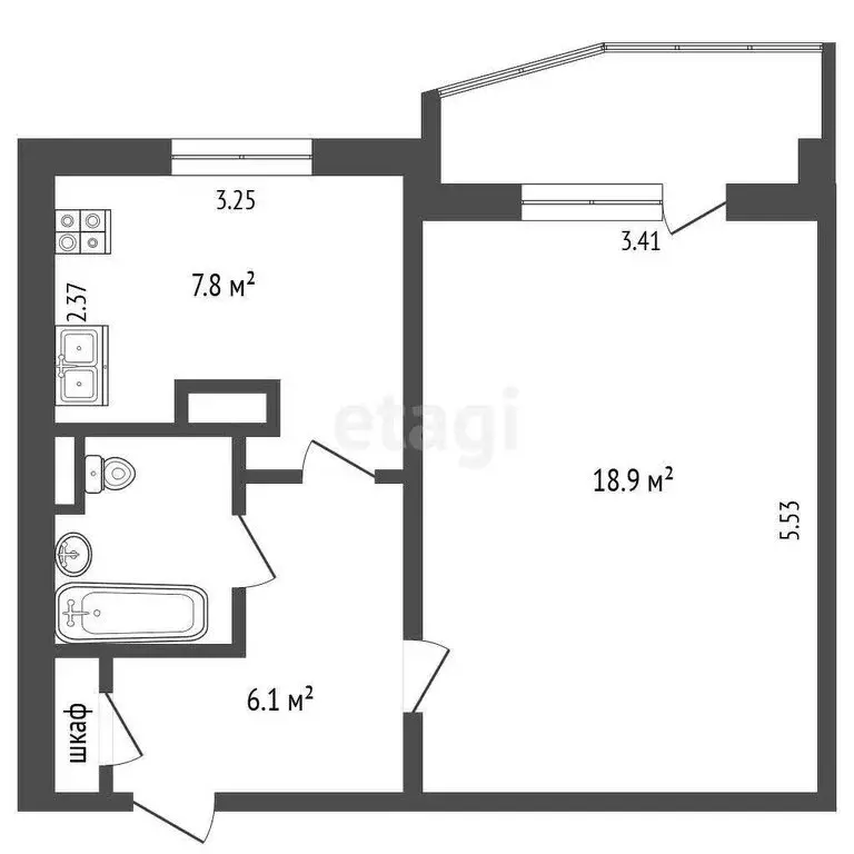 1-комнатная квартира: Москва, Изумрудная улица, 11 (36.5 м) - Фото 0