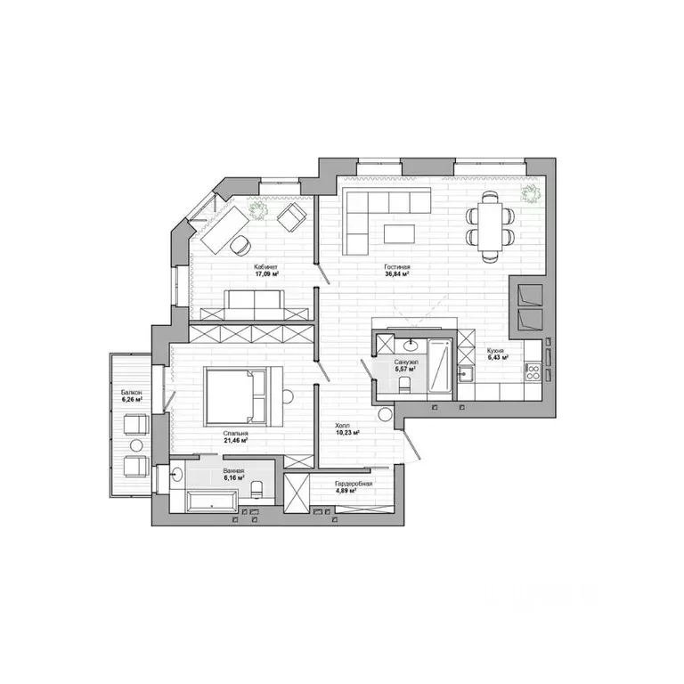 3-к кв. Новосибирская область, Новосибирск ул. Сеченова, 13 (115.72 м) - Фото 0