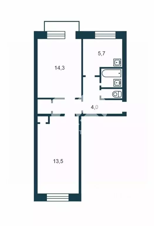 2-к кв. Новосибирская область, Обь Геодезическая ул., 68 (45.0 м) - Фото 1