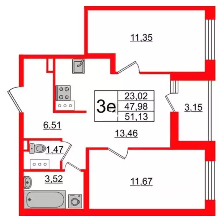 2-к кв. Санкт-Петербург Белоостровская ул., 10к2 (51.0 м) - Фото 0