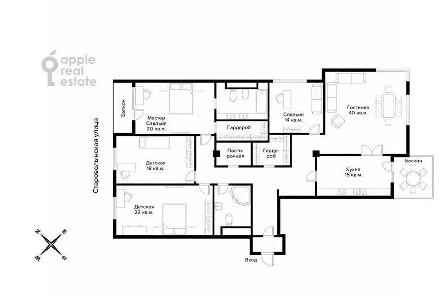 5-к кв. Москва Староволынская ул., 15к1 (160.0 м) - Фото 2