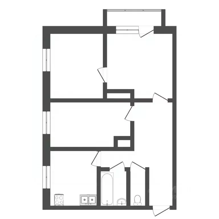 3-к кв. Тюменская область, Тюмень Волгоградская ул., 111 (51.4 м) - Фото 2