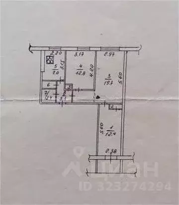 3-к кв. Омская область, Омск Заозерный мкр, ул. Глинки, 1 (60.0 м) - Фото 2