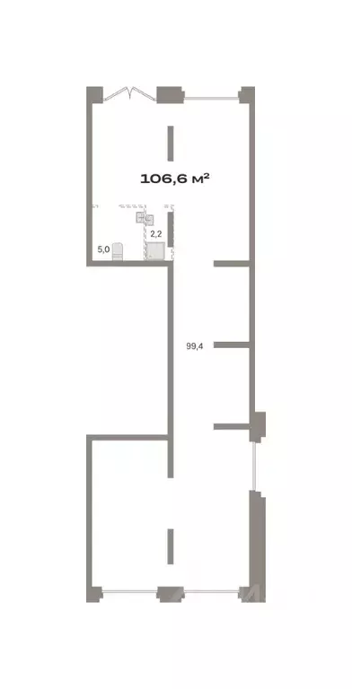 Помещение свободного назначения в Москва Квартал Метроном жилой ... - Фото 1