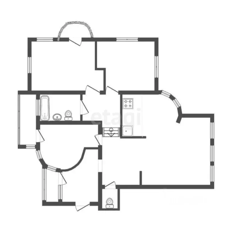 3-к кв. Тюменская область, Тюмень ул. Пржевальского, 35к5 (169.0 м) - Фото 2