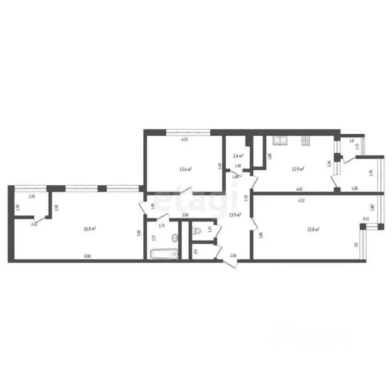 3-к кв. Крым, Симферополь просп. Победы (103.3 м) - Фото 2