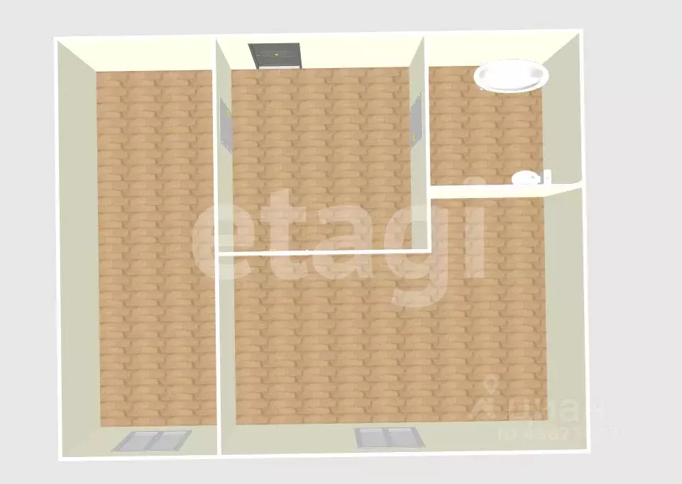 1-к кв. Сахалинская область, Южно-Сахалинск Больничная ул., 55А (29.0 ... - Фото 2