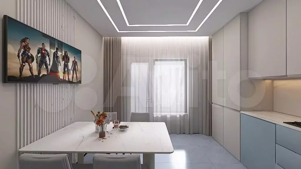 1-к. квартира, 43,9 м, 1/8 эт. - Фото 1