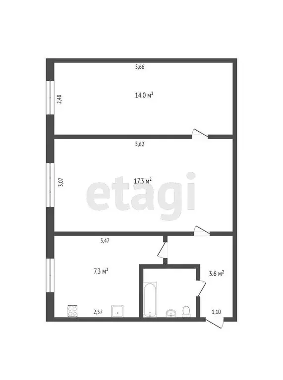 2-комнатная квартира: Омск, микрорайон Заозёрный, улица Стрельникова, ... - Фото 1