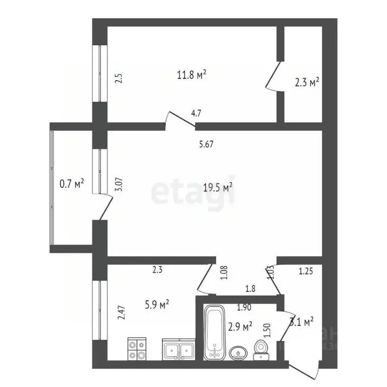 2-к кв. Мордовия, Саранск ул. Веселовского, 36 (45.5 м) - Фото 1