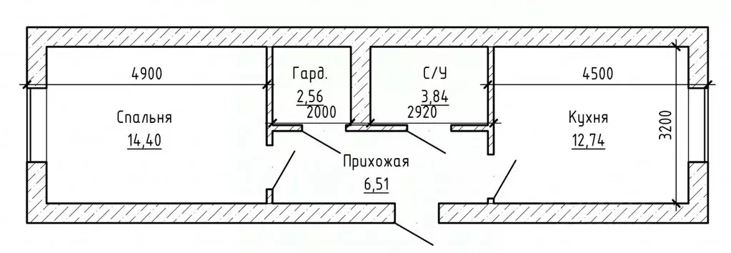 1-к кв. Кабардино-Балкария, Нальчик Кабардинская ул., 195 (44.8 м) - Фото 2