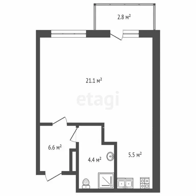 Квартира-студия: Сочи, улица Искры, 66/9к6 (27.1 м) - Фото 0