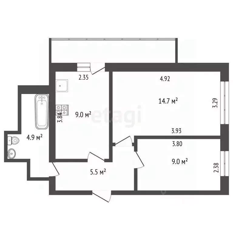 2-к кв. Ярославская область, Ростов ул. Чистова, 65 (43.1 м) - Фото 0