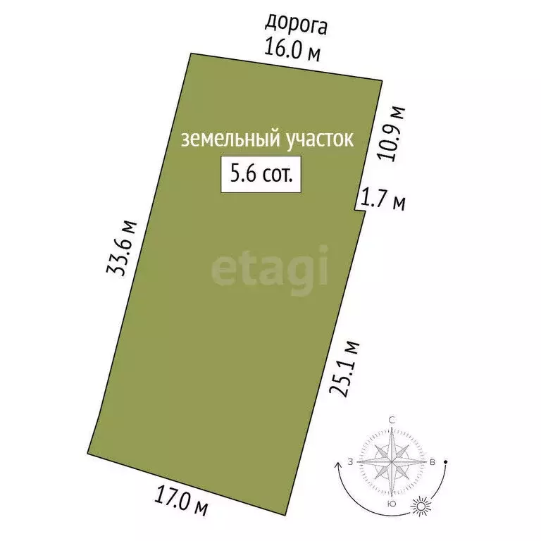 Участок в Миасс, Станочная улица (5.6 м) - Фото 0