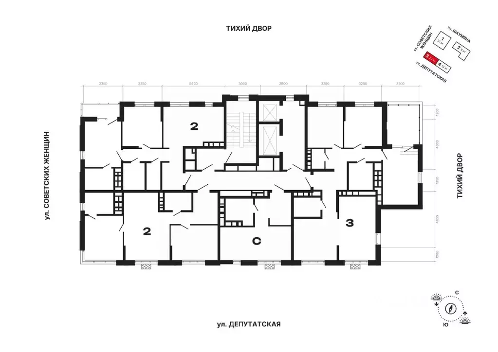 3-к кв. Свердловская область, Екатеринбург ул. Шаумяна, 11 (99.07 м) - Фото 2