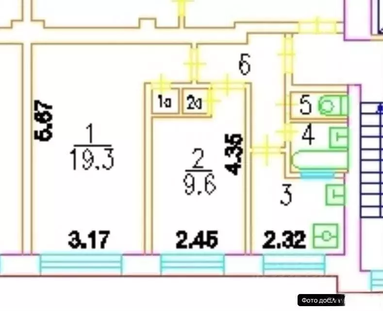 Квартира, 2 комнаты, 43 м - Фото 1