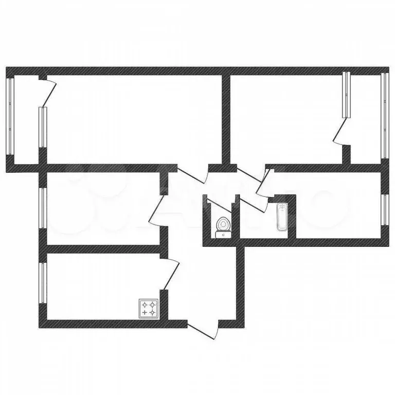 4-к. квартира, 72 м, 4/5 эт. - Фото 0