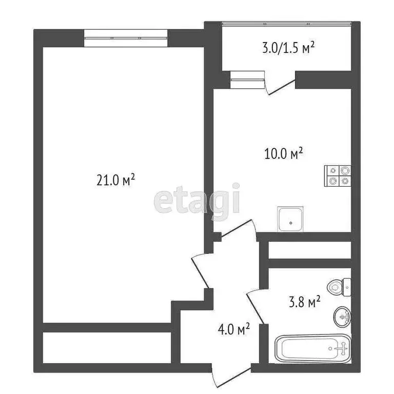 1-комнатная квартира: Москва, улица Вилиса Лациса, 38к2 (40 м) - Фото 0
