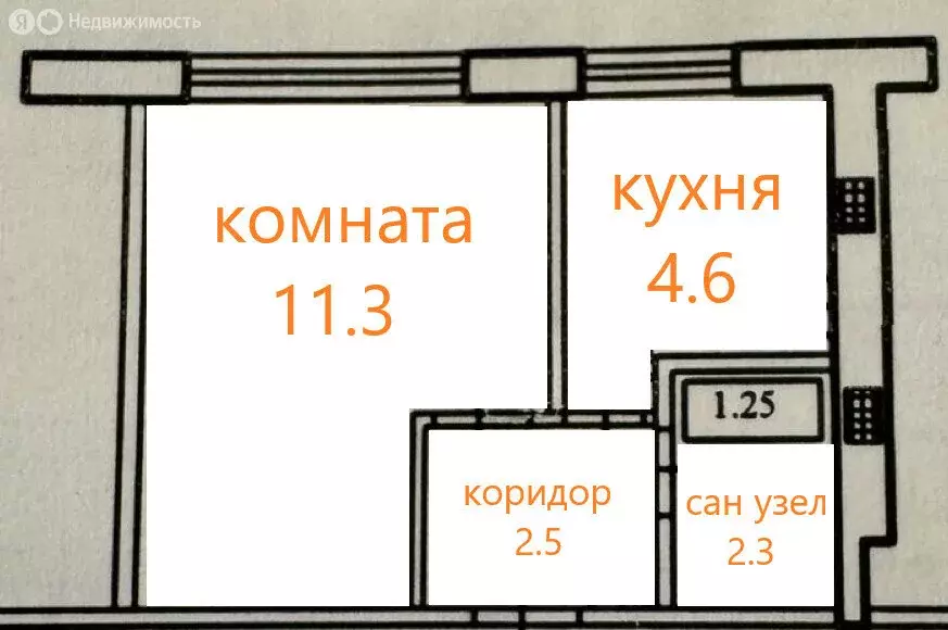 1-комнатная квартира: Новороссийск, Прямая улица, 31 (20.7 м) - Фото 1