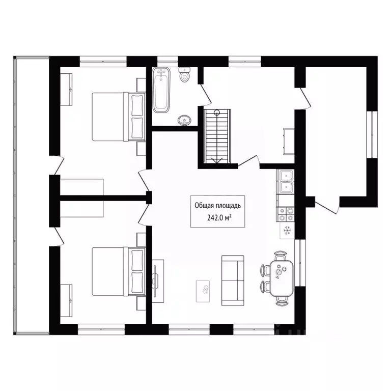 Дом в Алтай, Чемальский район, Элекмонарское с/пос, с. Элекмонар ул. ... - Фото 2