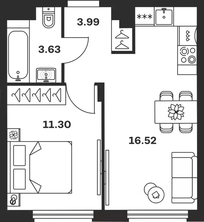 1-к кв. Тульская область, Тула ул. Самоварная, 21/1 (35.44 м) - Фото 1