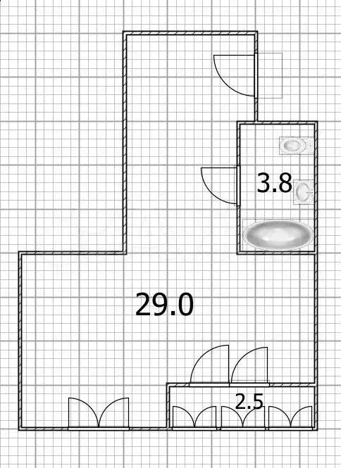 Квартира-студия, 31,5 м, 4/26 эт. - Фото 1